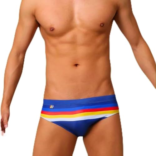 Men's Low-Rise Rainbow Swim Briefs