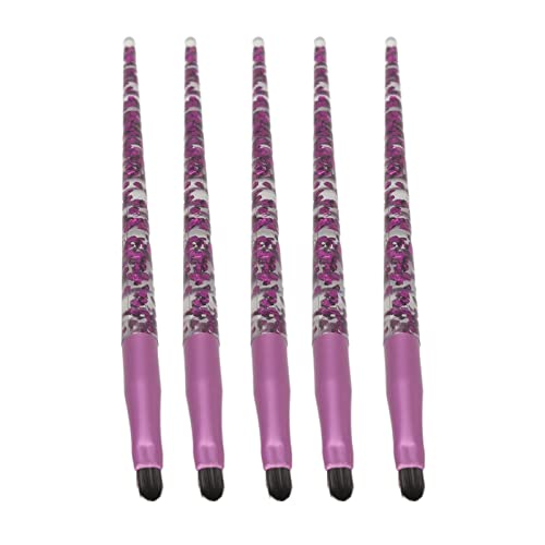 OKJHFD 5pcs Lip Brush Glitter Handle Soft Hair Lip Makeup Brush Cosmetic Tool for Eyeshadow Foundation Eyeshadow Brush.