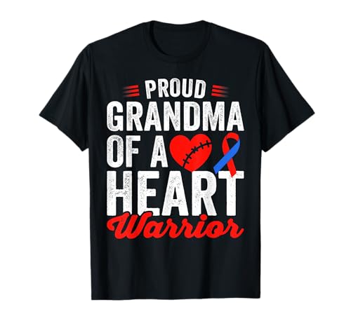Grandma of a Heart Warrior CHD Congenital Heart Awareness Camiseta