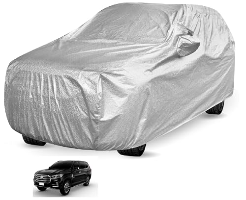 Image of Auto Hub Waterproof Car Cover Compatible with MG Gloster with Mirror Pocket, Soft Cotton Lining, Waterproof Gloster Car Cover- Metallic Silver