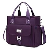 KYALOU Medium Tote Purse Bag for Women & Men, Waterproof Top Handle Bags Shoulder Crossbody Handbag for Work School Gym Beach Travel Shopping Grocery - Purple