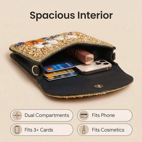 Image of Small Crossbody Bags for Women Designer Cell Phone Bag Boho Shoulder Wallet Purse