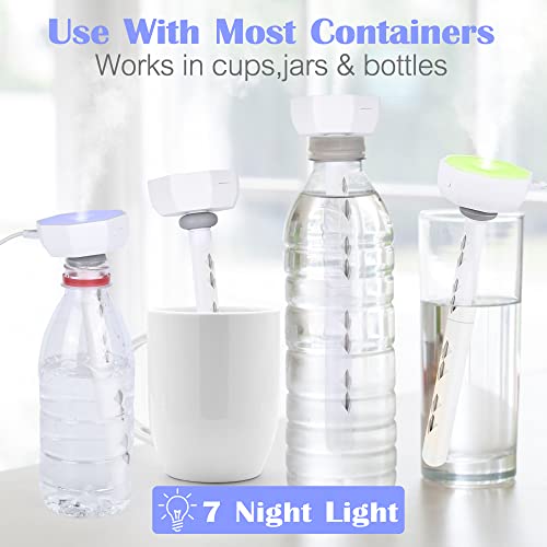 Portable Mini Humidifier, Quiet Cool Mist Humidifiers Small Usb Personal Humidifier With Container Diversity And Auto Shut Off, 2 Mist Modes For Travel Bedroom Office Home White #TOP2