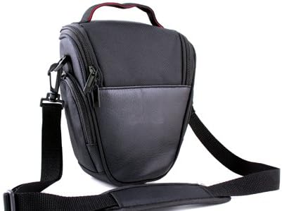 Easy Access Black PU Leather Camera Case for Canon EOS 1300D,1200D,4000D,2000D,100D 200D,800D 750D 700D,80D,77D,70D,7D,SX60, Nikon D3400,D3300,D3200,D7500,D5600,D5500,Panasonic FZ82,Sony HX400 Alpha DSLR