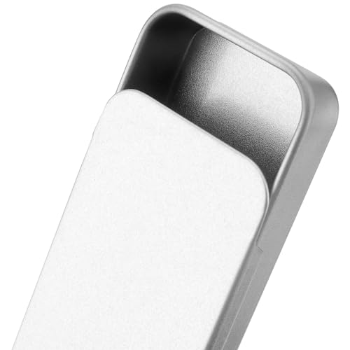 Image of SHEUTSAN 60 PCS Metal Slide Top Tin Containers, 2.36 x 1.33 x 0.43 Inch Metal Rectangular Sliding Lid Tin Boxes, Small Top Box for Candles Jewelry Crafts