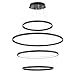 ET2 Lighting E22729-BK Groove - 39.5 Inch 4 LED 4-Tier Pendant, Black Finish