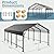 Shintenchi 12x20 Metal Carport, Outdoor Heavy Duty Carport with Enhanced Base, Galvanized Steel Car Shelter Garage for Cars, Boats and Tractors
