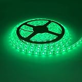 高輝度LEDテープライトLEDテープ 貼レルヤ 防水 12V 5m 300連(60/m)SMD2835 ホワイト IP65ホワイトベース 正面発光 LEDイルミネーション 簡単設置 切断可能 庭園、室内として、イベント、自動車と自転車、バイク、レストラン、店舗 クリスマスハロウィン パーティー イルミネーション 照明 (グリーン)