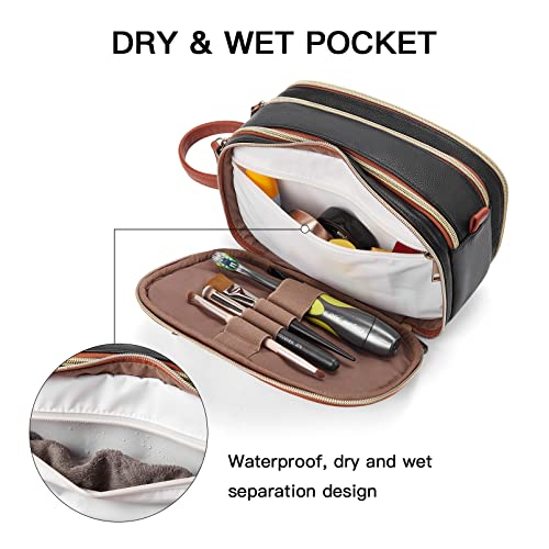 Telena Bolsa de Higiene Pessoal de Viagem Bolsa de Maquiagem Cosmética para Mulheres Impermeável Cou
