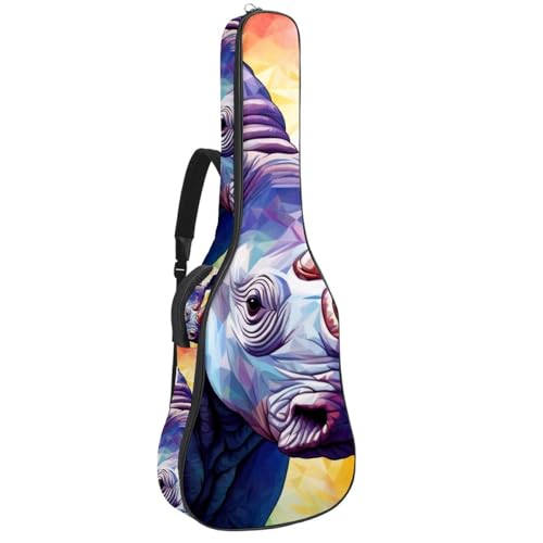 Sac pour guitare acoustique à motif Rhino idéal pour les cours et répétitions
