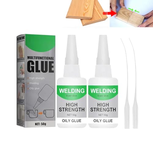 Welding High Strength Oily Glue, Universal Super Glue-Mighty Instant Glue for Resin Ceramic Metal Glass(2PCS)