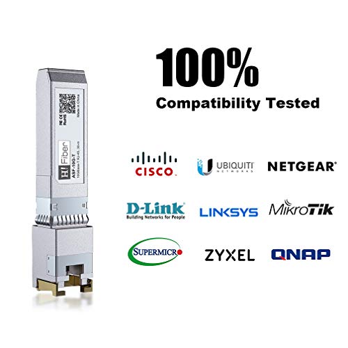 HFiber-Transceptor-de-Cobre-10G-SFP-RJ45-Cat6a7-30m-modulo-10Gbase-T-para-Cisco-Ubiquiti-Netgear-TP-Link-D-Link-Linksys-Mikrotik-y-Otros-interruptores-Abiertos
