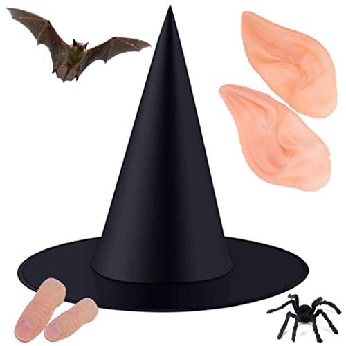 6 Pack Witch Hat Halloween Black Witch Hats Costume for Holiday Halloween Party