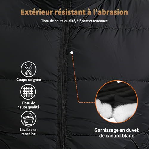 Chaleco calefactable hombre con forro térmico y calefacción USB de 15 zonas 6