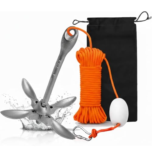 Kit d'ancrage pour kayak 1.5 kg avec corde 10m pour planche à pagaie et jet ski