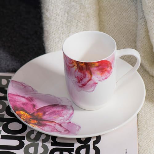 Piatto Piano Villeroy & Boch Rose Garden - Design Romantico In Porcellana, 28,5x28,5 Cm - Foto 2