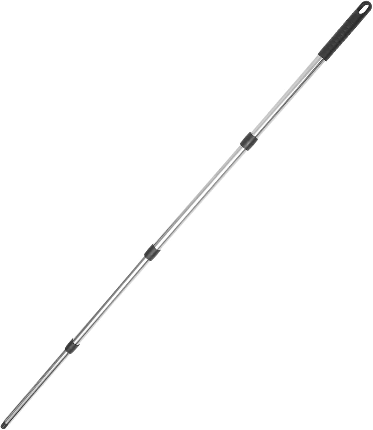 Stainless Steel Mop Handle Adjustable Length 4 Section Replacement Rod