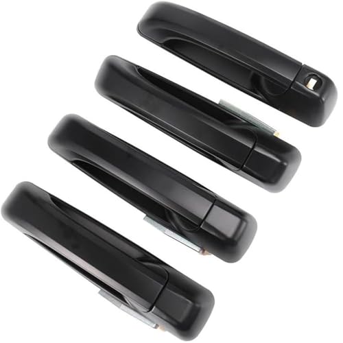 Poignée de porte extérieure gauche voiture 4 pièces noire côté conducteur