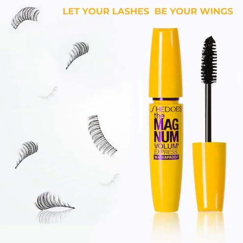 Image of Eyelash Mascara Makeup Kit Long Lasting, Natural, Waterproof, Smudge Proof Professional Eye Mascara Cosmetic Make Up, Maximum Lash Volume, Length, and Definition(Black)