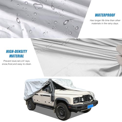 Image of for Ineos Grenadier Exclusive Car Cover All Weather Waterproof, Universal in All Seasons Snowproof Rainproof Premium Car Cover Compatible with Ineos Grenadier 2020-2024(White)