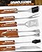 Grillbesteck Set, 12-teilige Edelstahl Grillzubehör Set mit Aufbewahrungskoffer, Langlebige BBQ-Tools für das Grillen im Freien, Camping, Professionelle Grillbesteck für Männer Frauen