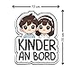 Baby on Board Aufkleber Auto, Kinder an Bord Auto Aufkleber, Baby on Board Sticker 16 x 13 cm, Wetterfest und UV-Beständig aufkleber auto, Sticker Baby und Auto Baby für sichere Fahrten mit Ihrem Kind
