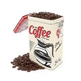 Nostalgic-Art 31105 Retro Kaffeedose Strong Coffee Served Here – Geschenk-Idee für Kaffee-Liebhaber, Blech-Dose mit Aromadeckel, Vintage Design, 1,3 l