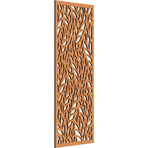 Image of 13 3 /8 inchW x 34 3 /8 inchH x 3 /8 inchT Ortonville Decorative Fretwork Wood Wall Panels, Cherry