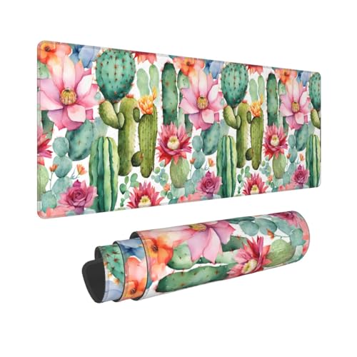 Tapis de souris de jeu grand format rose antidérapant pour accessoires de bureau