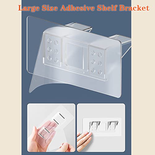6 Pieces Large Size Adhesive Shelf Bracket, Double Row Thickened And Reinforced Design Shelf Support Pegs For Shelves Kitchen Cabinet Book Closet #TOP3