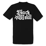 100% Baumwolle Black Metal + Pentagramm [hoch] T-Shirt T-Shirt in den Größen S - XXXL erhältlich (L)