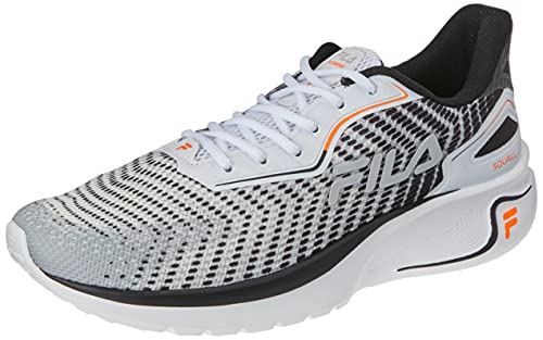 Tênis Fila Squall, Masculino, Branco/Preto/Laranja Flúor, 42