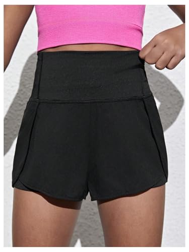RoseSeek Shorts esportivos esportivos casuais para exercícios com cintura alta elástica para meninas