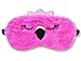 dressfan Animaux Flamant Masque de Sommeil Femme Enfant Fille Peluche Soie 3D Moelleux Masque de Nuit Occultant Mignon Masque pour Les Yeux pour Dormir Voyage Sieste,Rose