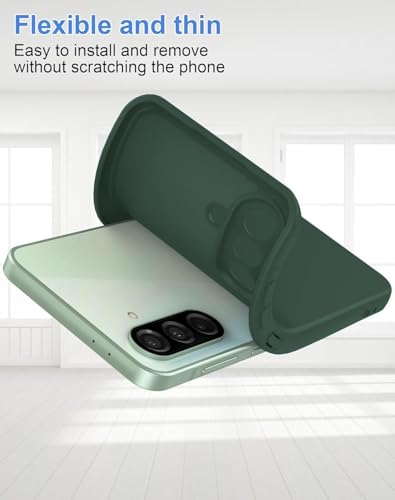 Image of DIZORO Microfiber Candy Case Compatible for Samsung S24 Plus Smooth Touch Cushion Liquid Soft Silicone Gel Rubber Phone Cases Non-Slip Full Body Protective Shockproof Back Cover (New OG Forest Green)