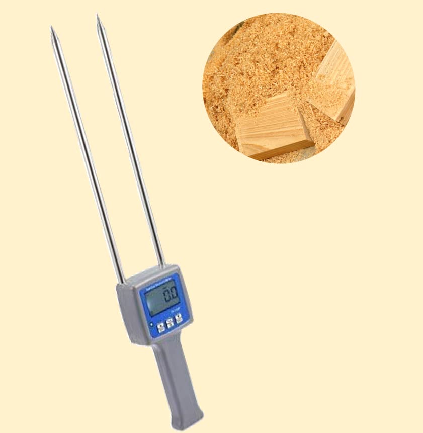 Sawdust Moisture Meter Wood Dust Moisture Meter for Wood Shavings Bamboo Powder Wood Chips Measuring Range 0-84% TK100W