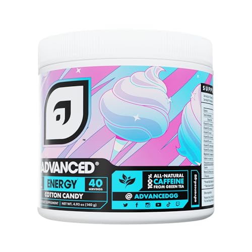 Image of Advanced Energy - Energy Boosting Formula with Electrolytes for Hydration - L-Theanine to Combat Jitters - Sugar Free & Keto Friendly - No Maltodextrin (40 Servings) (Cotton Candy)
