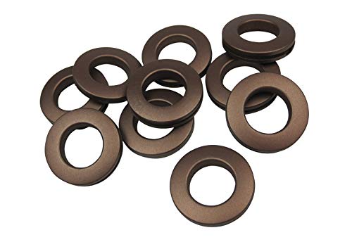 Stoffösen für Stoffloch Ø 24 mm, verwendbar für alle Stoffstärken, 10 Stück, Kunststoff, rostfarben