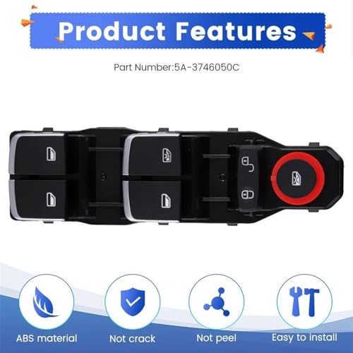 Bouton de commutation de commande de lève-vitre BYD E5 interrupteur électrique avant
