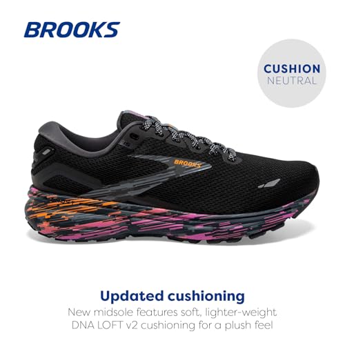 Brooks Brooks Women's Ghost 15 Neutral Running Shoe - Black/Phlox/Oriole - 5 Medium