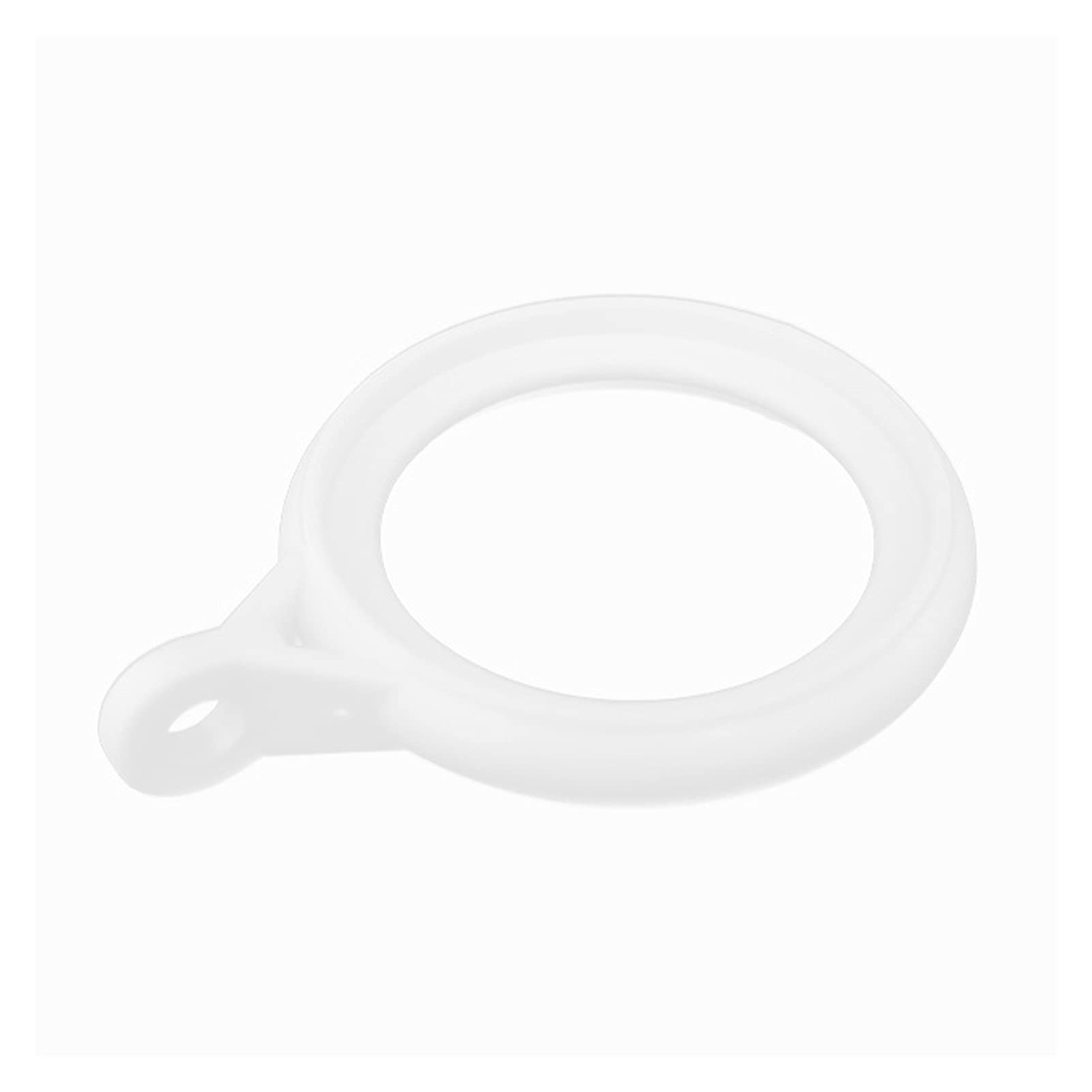 Anelli per tende Diametro interno 1,5 pollici Anello per tenda da doccia Asta per tenda Silenziatore Anello scorrevole Accessori per tende in plastica spessa (bianco) Anelli per tende da doccia (dimen