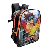 Mochila Infantil de Costas Anime Aventura Brave Passeio Creche Escolar (Preto)