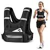 Weighted Vests for Women Men, 8 12 16 20 lb Weighted Vest with Storage Pockets, Rucking Vest with Reflective Stripe, Adjustable Straps Weight Vest for Running, Walking, Workout, Training