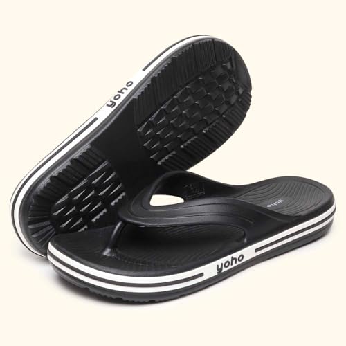 Image of YOHO Grip Orthopedic Slippers for Men | Waterproof Monsoon Footwear | Footpharma Footbed & TripleDense Foam | Anti-Skid Chappals