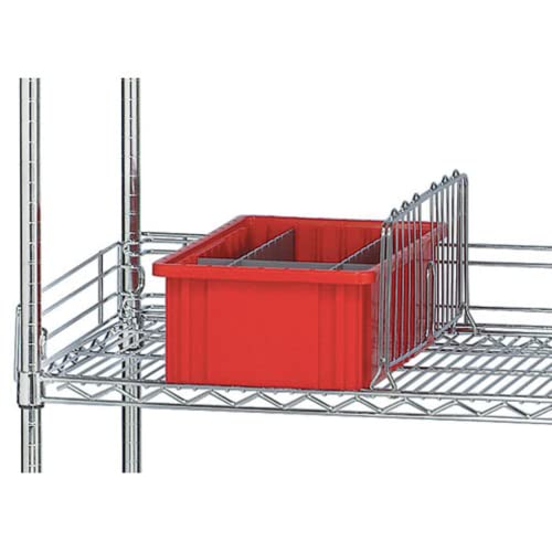 Quantum Storage Sl18 Side Ledge For 18" Deep Wire Shelving Units, Chrome Finish, 1" Width X 18" Length X 4" Height #TOP13