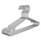 Vayliro Perchas de metal con ranura antideslizante de acero inoxidable, percha de traje resistente, antideslizante, para camisa, chaqueta, vestido, pantalones, armario, abrigo, ropa, camisa, 5