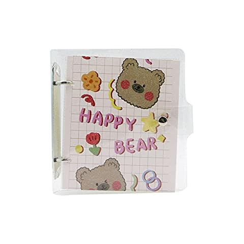 JUMISEE 100 Pockets Glitter Jelly Color Photo Album, Shiny Clear Binder Cover Refillable Notebook Photo Book for Mini Instax Postcard Name Card Storage Cover