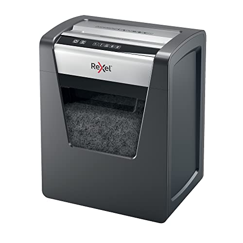 Rexel Momentum X415 Destructeur Coupe Croisée, Jusqu'à 17-15 feuilles (70-80 g/m²), Corbeille 23L, Noir, 2104576EU