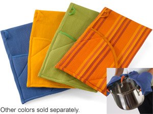 Rachael Ray Blue Moppine Oven Mitts Set of 3