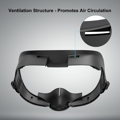 Image of APEXINNO Adjustable Facial Interface for Meta Quest 3 Accessories,Face Cover with Breathable Foam Pads, Light-Blocking Nose Pad,Includes Two Face Cushions:Ice Silk & PU (Not Compatible with Quest 3S)